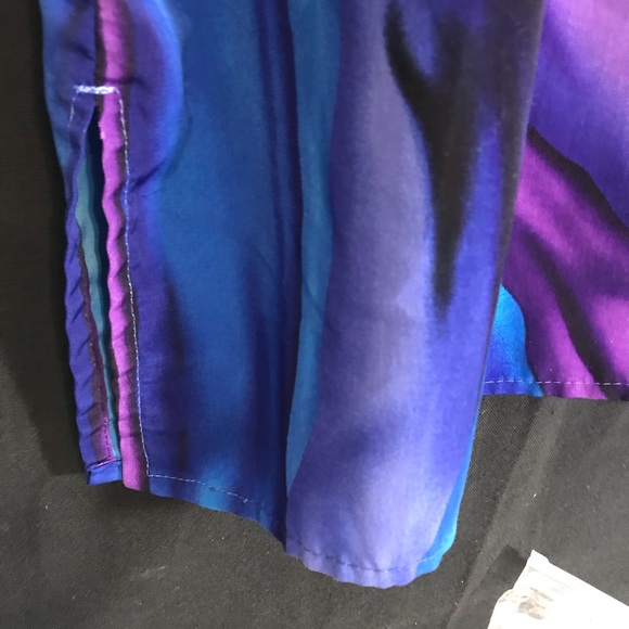 A PERSONAL TOUCH SHORT SLEEVE PURPLE BLUE STRIPE BLOUSE TOP SIZE 4X- 5X - Picture 5 of 7